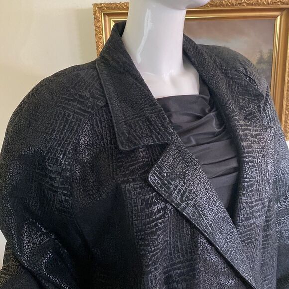 Rare Vintage Peter Millar Crown Sport Full Length Double Breasted Leather Coat - Picture 11 of 17